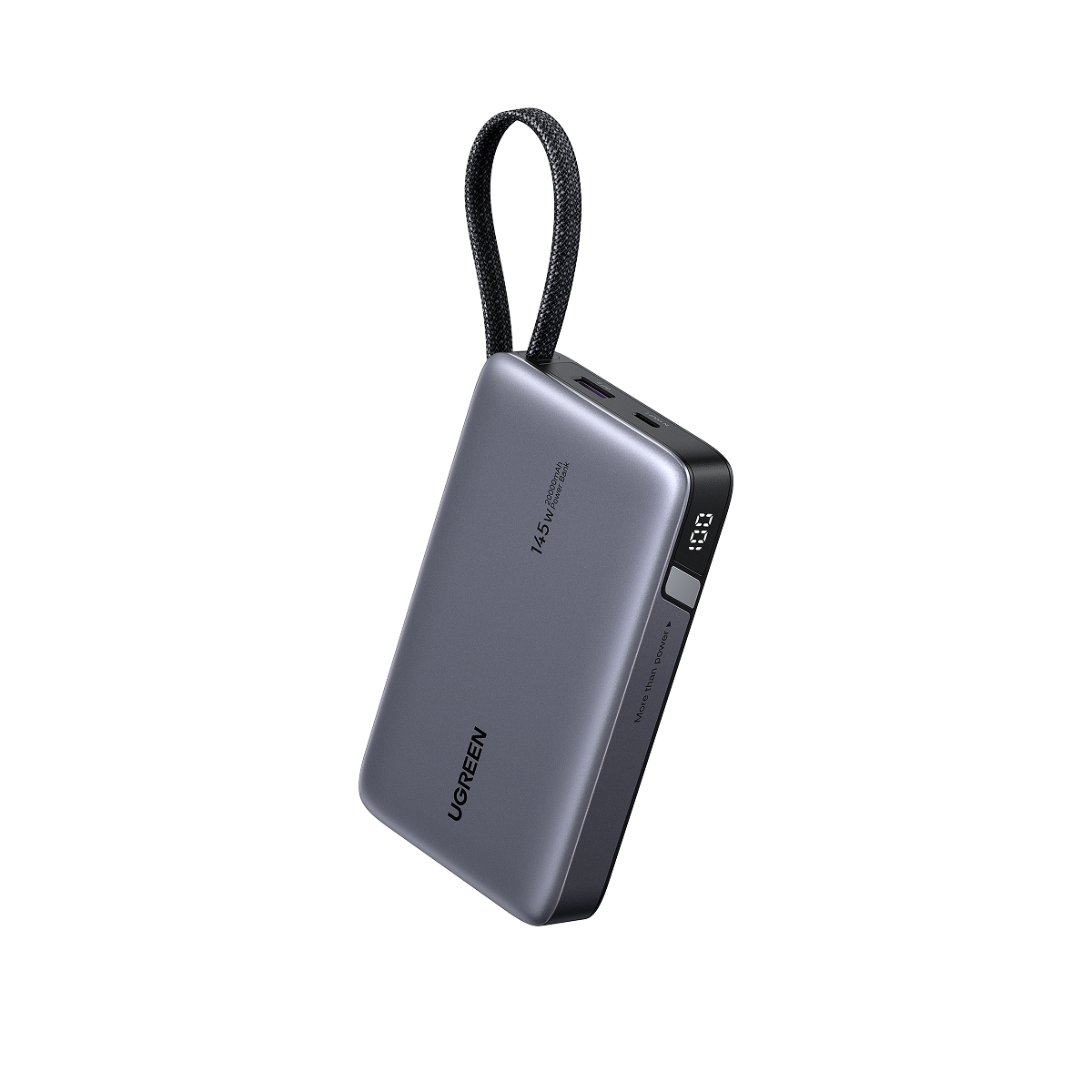 UGREEN Nexode 20000mAh 145W Power Bank – Built-In USB-C Cable, Laptop Charging & 72Wh Battery