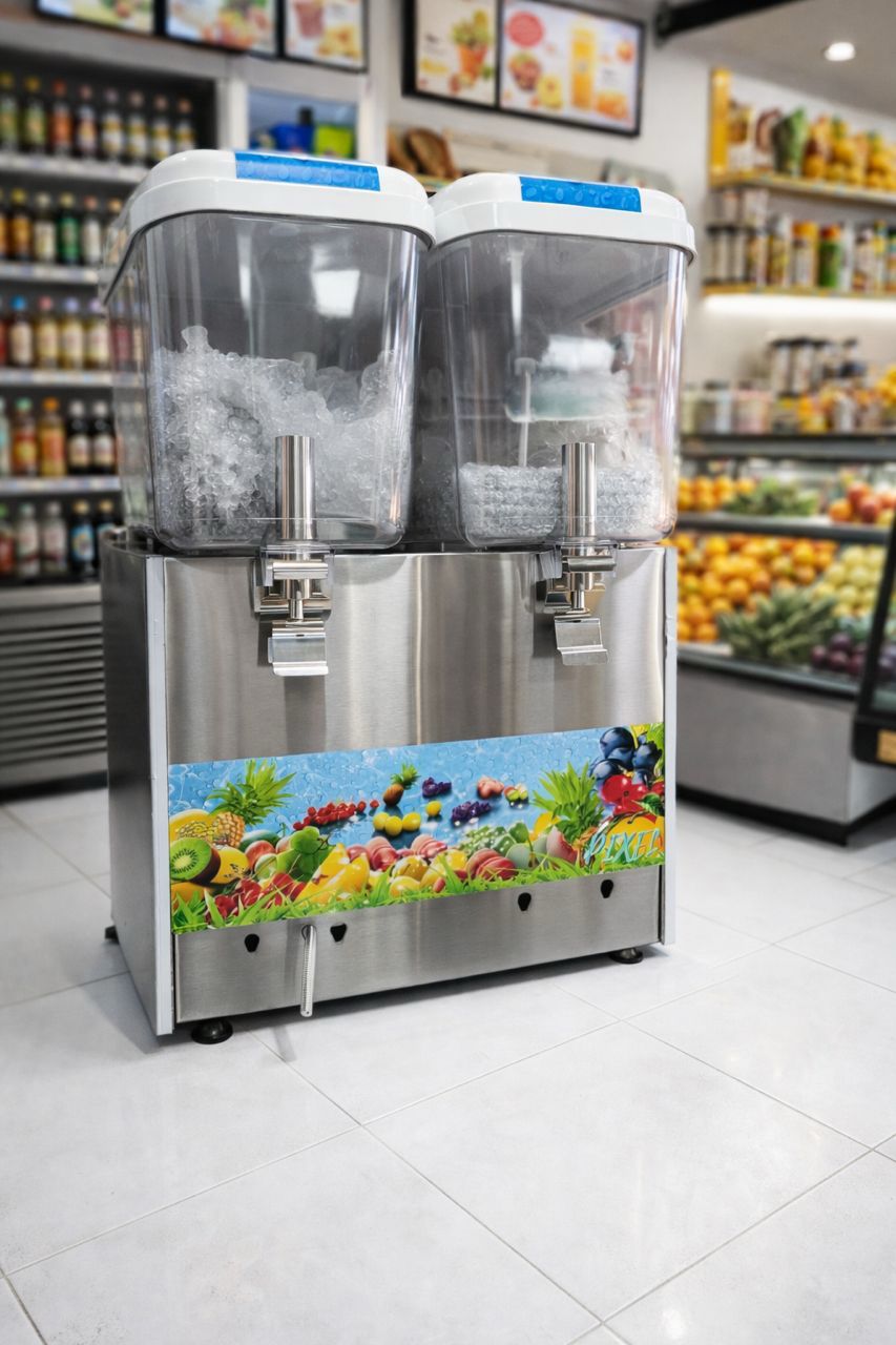 Pixel Double Juice Dispenser & Cooler – 36L | 2×18L Tanks, Cooling & Stainless Steel