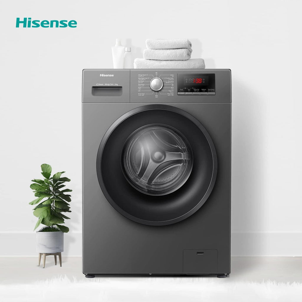 Hisense 8KG Front Loader Washing Machine – Superior Cleaning & Advanced Features - LIFE STORES UGANDA