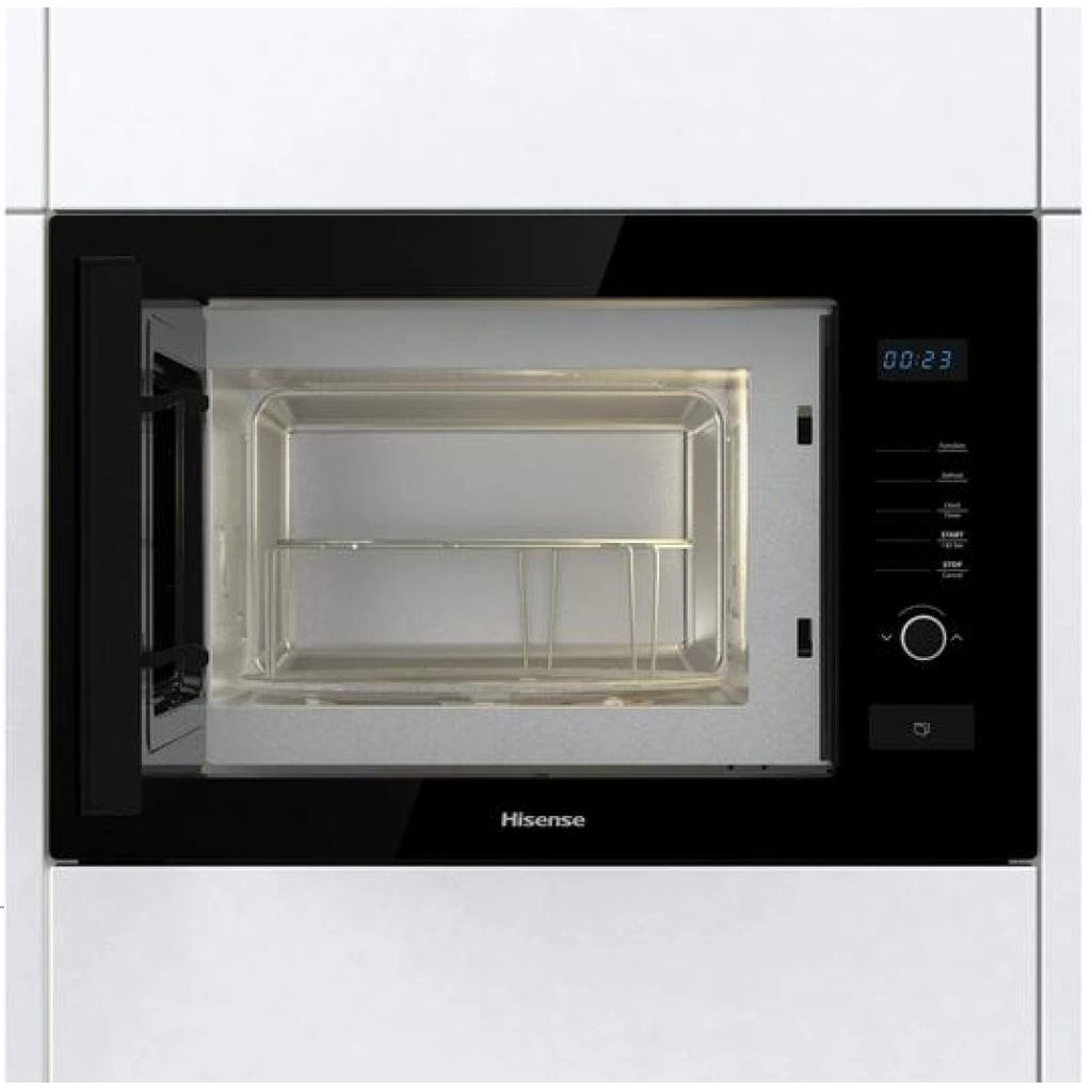 Hisense 25L Built-In Solo Microwave Oven – 900W Black Glass