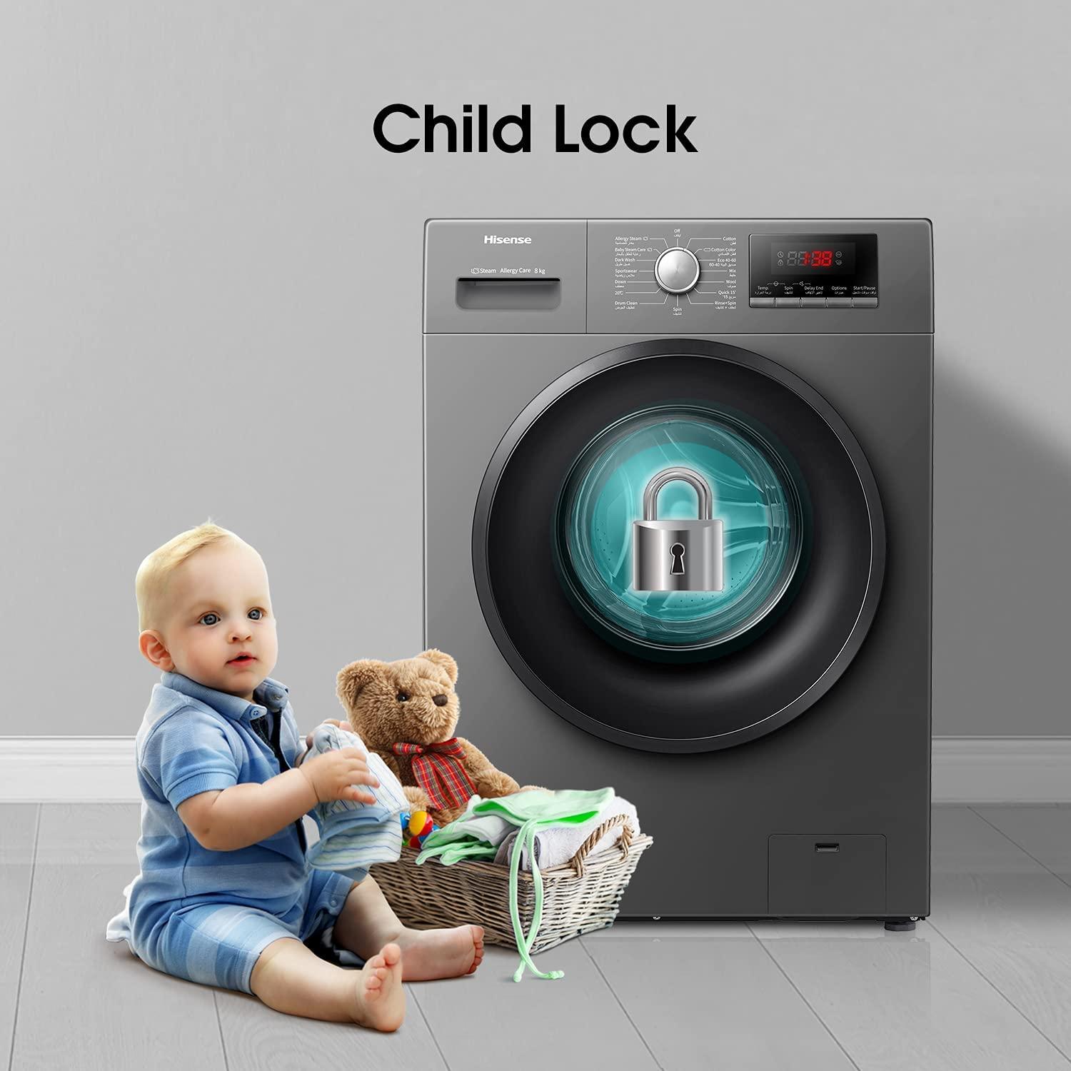 Hisense 8KG Front Loader Washing Machine – Superior Cleaning & Advanced Features - LIFE STORES UGANDA