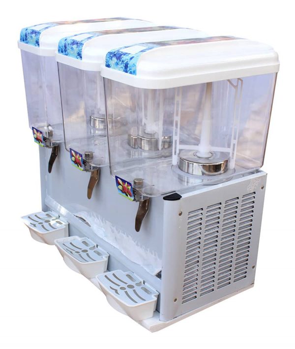 Commercial Electric Triple Juice Dispenser – 54L | 3×18L Tanks, Cooling & Paddle Stirring