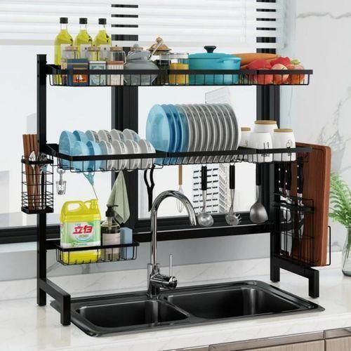 Over the Sink Multifunctional Dish Rack Box – Kitchen Sink Organizer & Dish Drying Rack