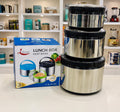 Jingyifa 3-Piece Insulated Lunch Box & Food Flask Set – 2.5L, 5L & 8L