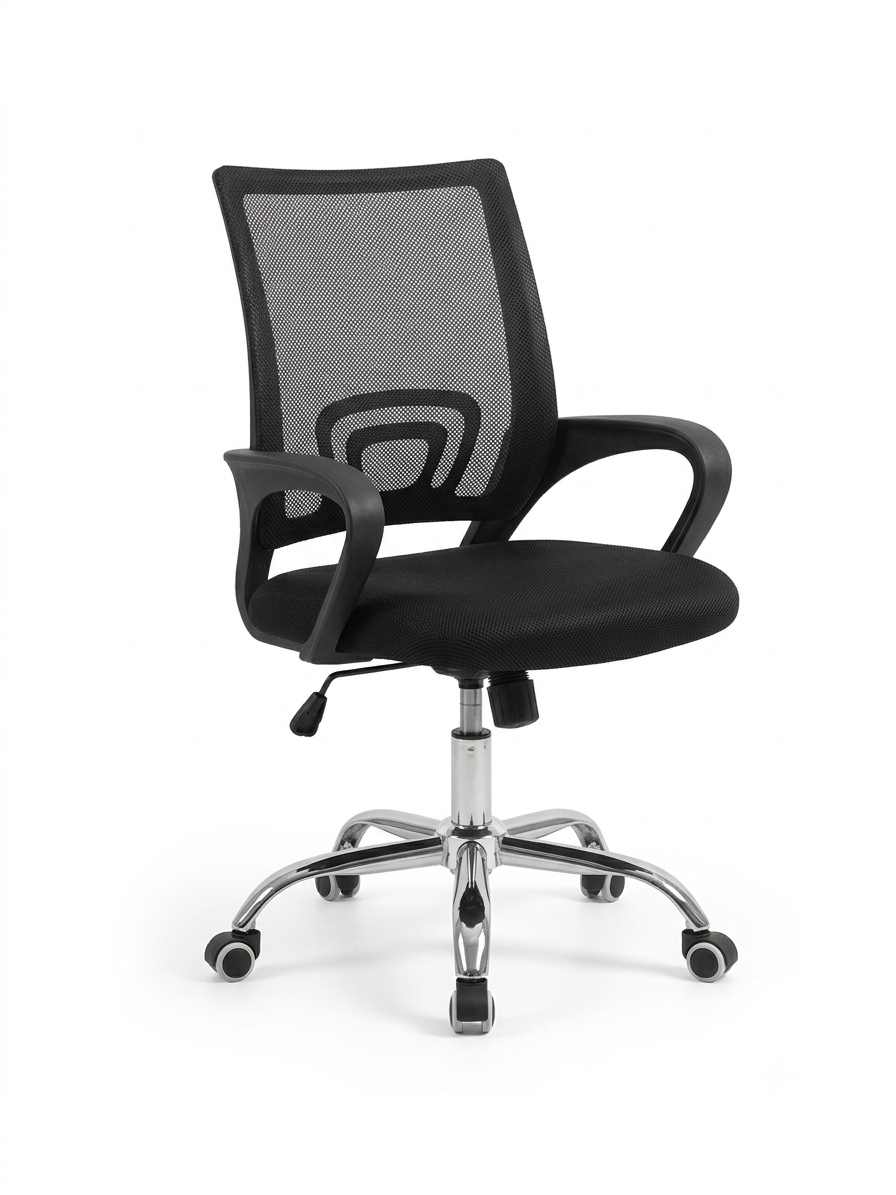 Black Executive Office Chair – Ergonomic High-Back Desk Chair with Lumbar Support, Headrest & Wheels