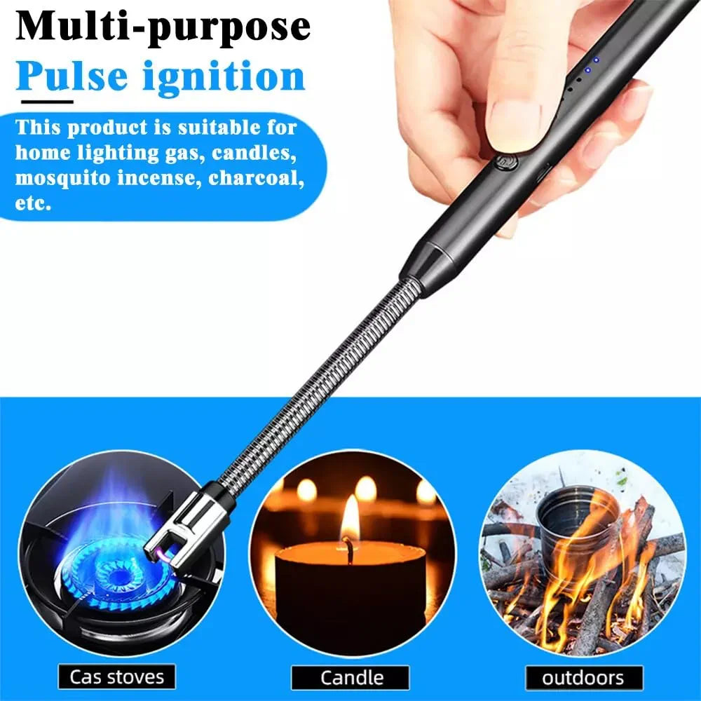 USB Rechargeable Electric Arc Lighter – Flexible Neck Flameless Candle & Stove Lighter