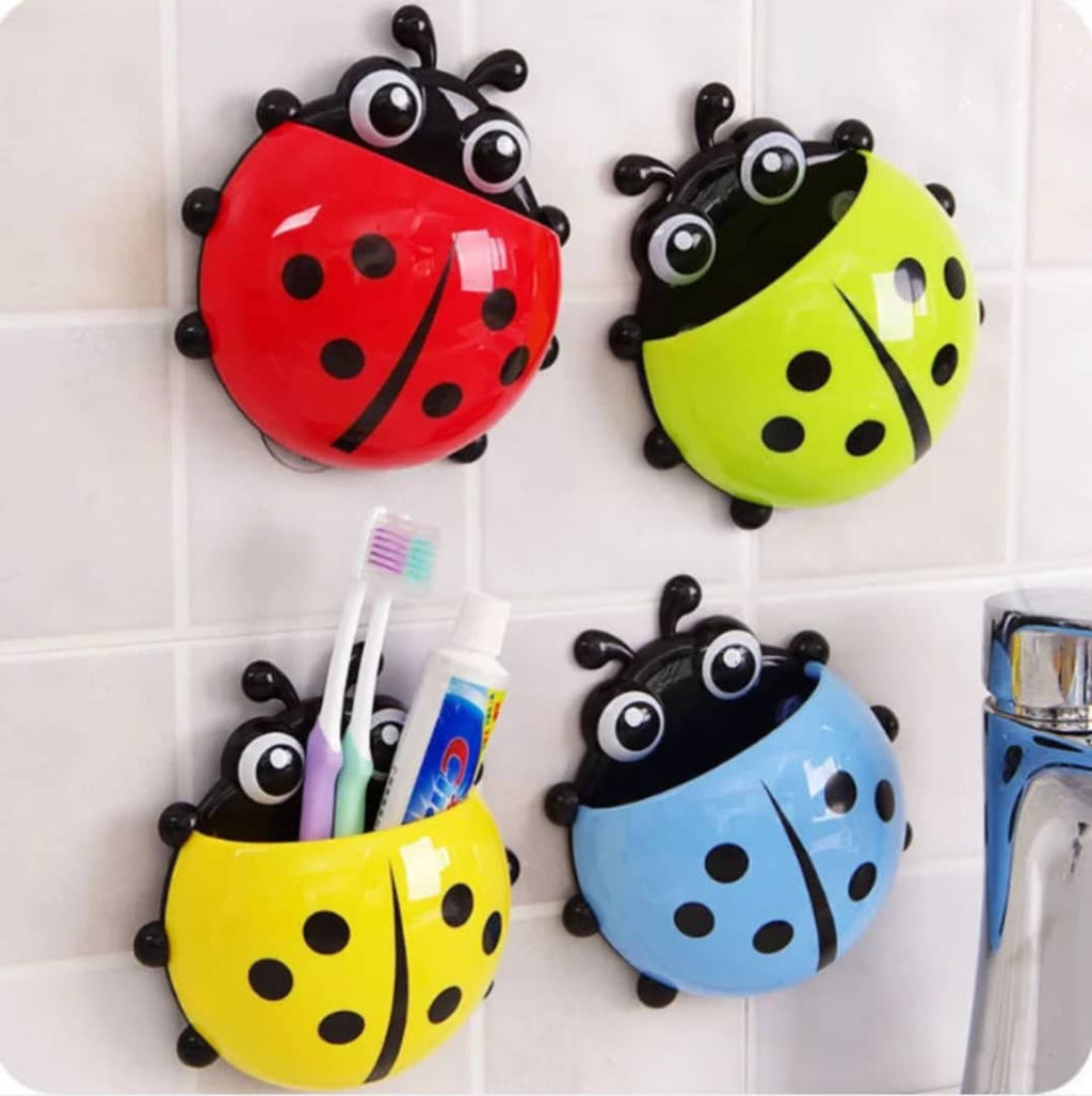 Ladybird Wall-Mount Toothbrush Holder – The Cute & Clean Bathroom Organizer 🐞