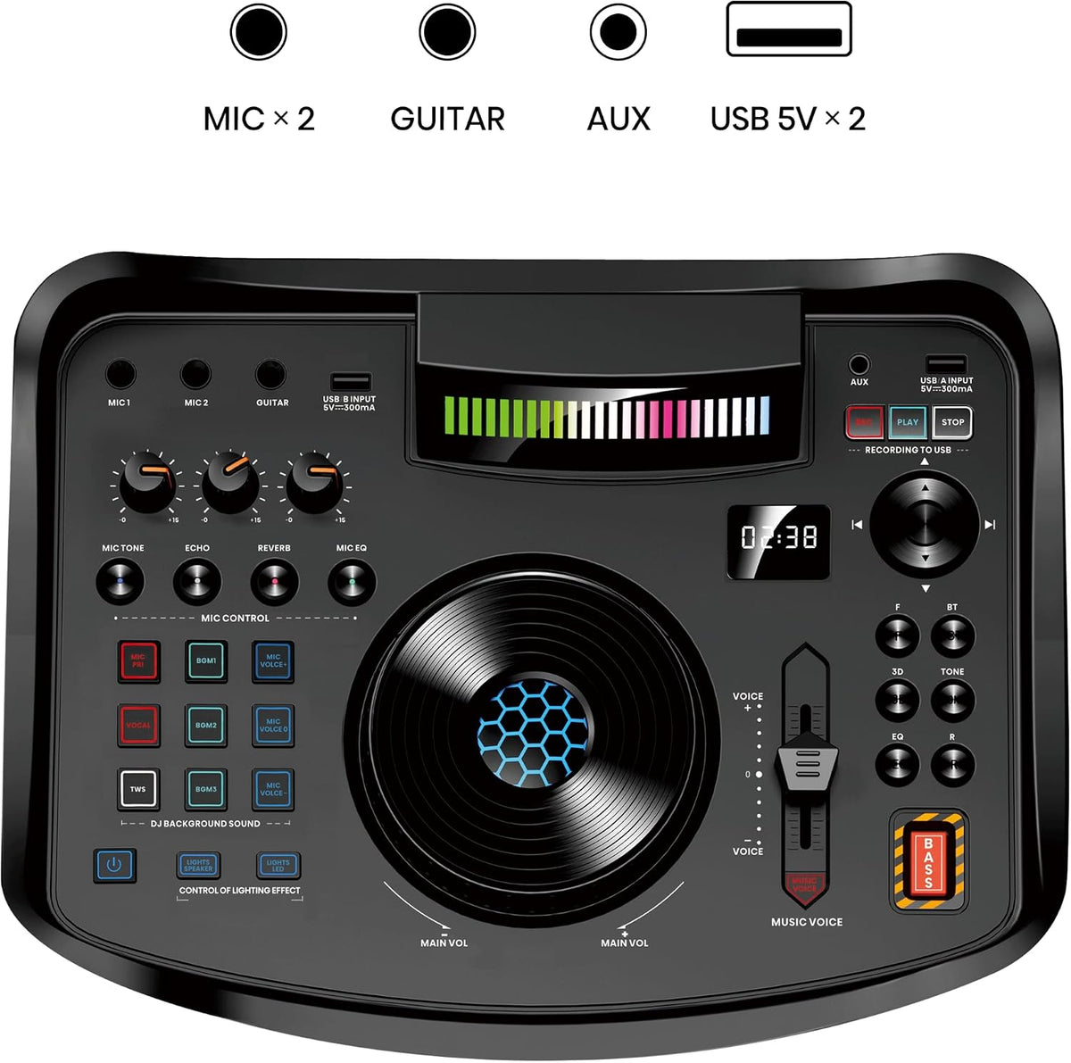 Hisense HP300 400W DJ Party Speaker – RGB Lights, Karaoke, Bass Boost & Bluetooth 5.0