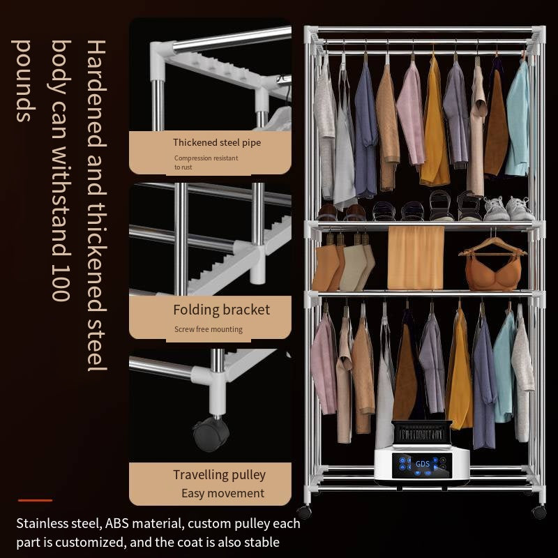 Foldable Electric Clothes Dryer – Quick Indoor Drying with AI + Remote