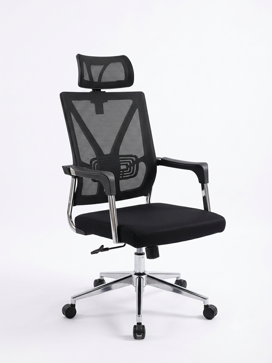 High Back Ergonomic Office Chair – Adjustable Lumbar Support, 3D Armrests & Headrest