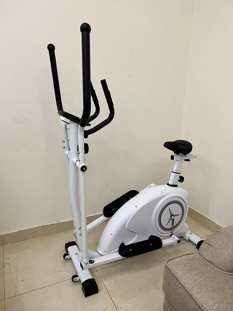 Commercial 2-in-1 Elliptical Trainer with Seat – Magnetic Cross Trainer & Exercise Bike
