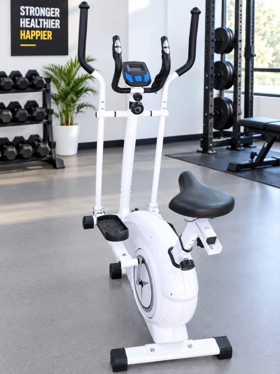 Commercial 2-in-1 Elliptical Trainer with Seat – Magnetic Cross Trainer & Exercise Bike