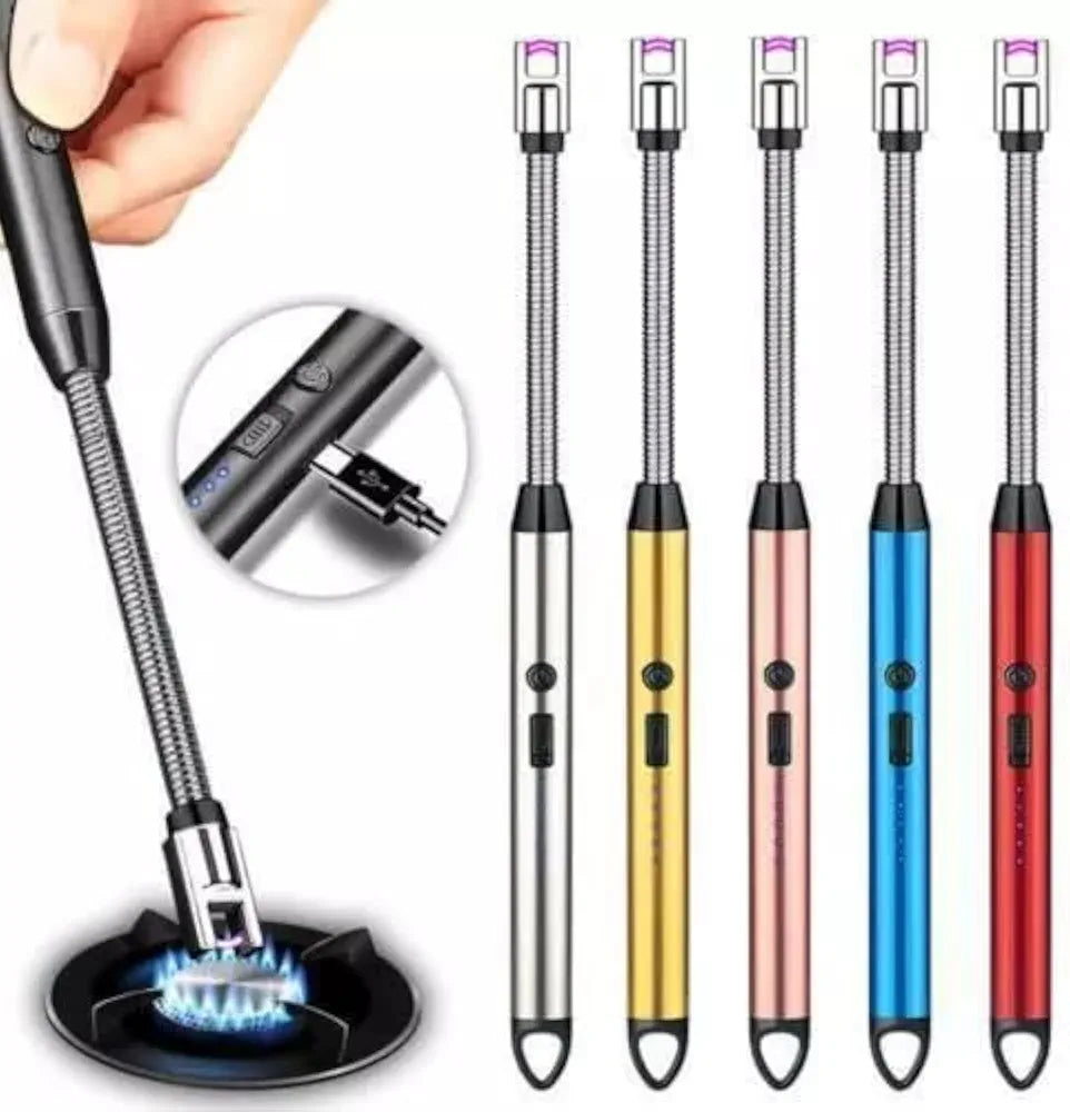USB Rechargeable Electric Arc Lighter – Flexible Neck Flameless Candle & Stove Lighter