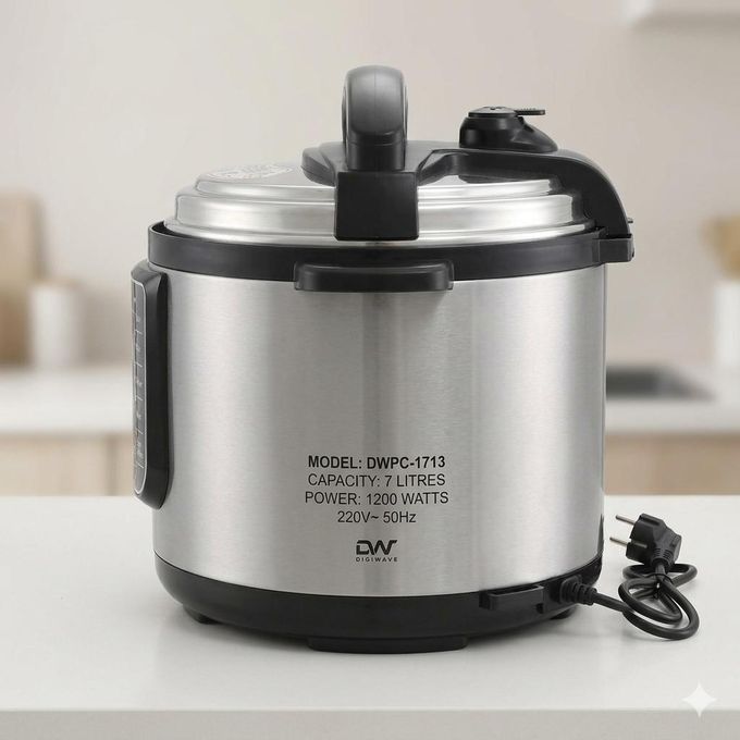 7L Pressure Cooker with Steamer – Large Electric Pressure Cooker with Measuring Cup & Spoon