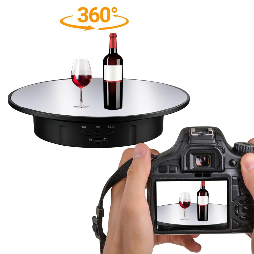 20cm Motorized 360° Rotating Display Stand – 8KG Load