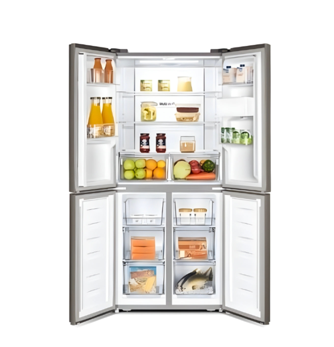 Hisense 515L 4-Door French Door Refrigerator – Water Dispenser, No Frost & A+