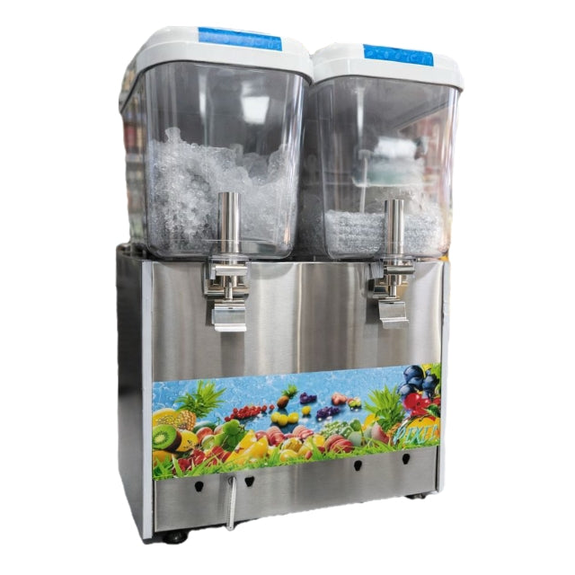 Pixel Double Juice Dispenser & Cooler – 36L | 2×18L Tanks, Cooling & Stainless Steel