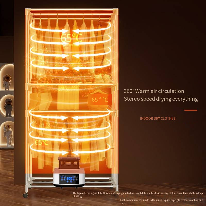 Foldable Electric Clothes Dryer – Quick Indoor Drying with AI + Remote