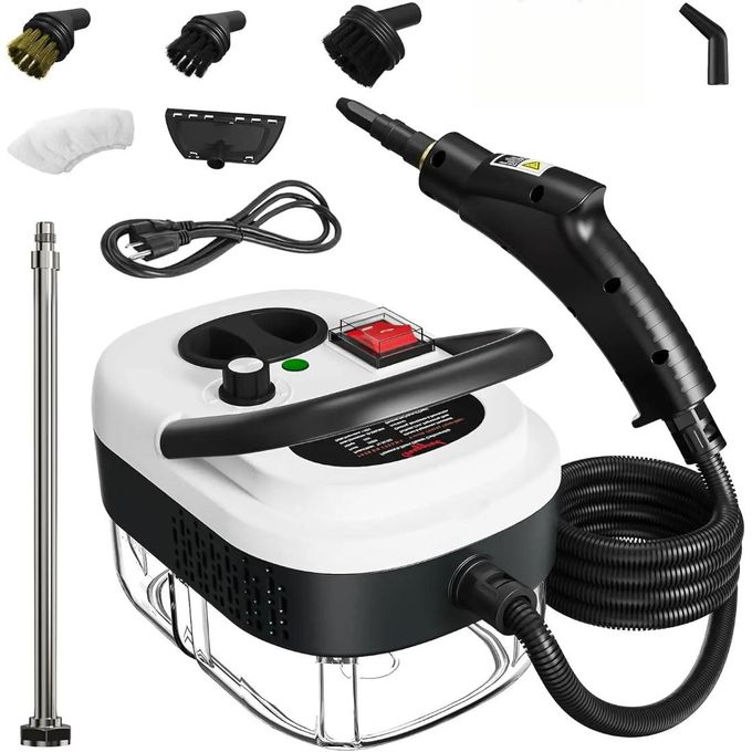 2500W High-Pressure Handheld Steam Cleaner – 6 Steam Levels, Fast Heat-Up & Multi-Brush Cleaning