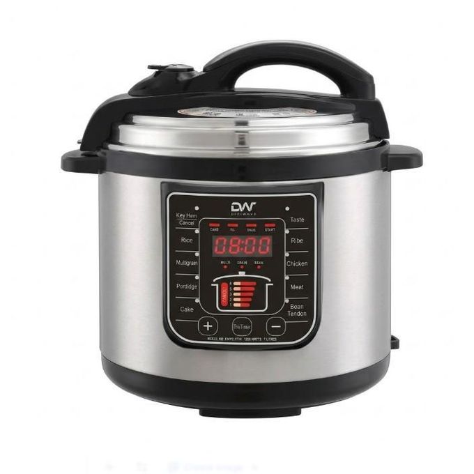 7L Pressure Cooker with Steamer – Large Electric Pressure Cooker with Measuring Cup & Spoon