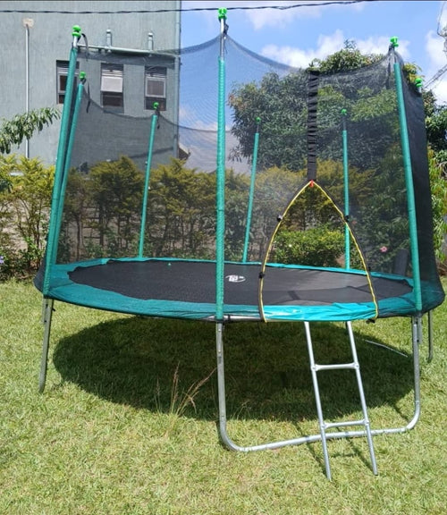 12 Feet outdoor trampoline with safety enclosure net and durable steel frame for kids-1
