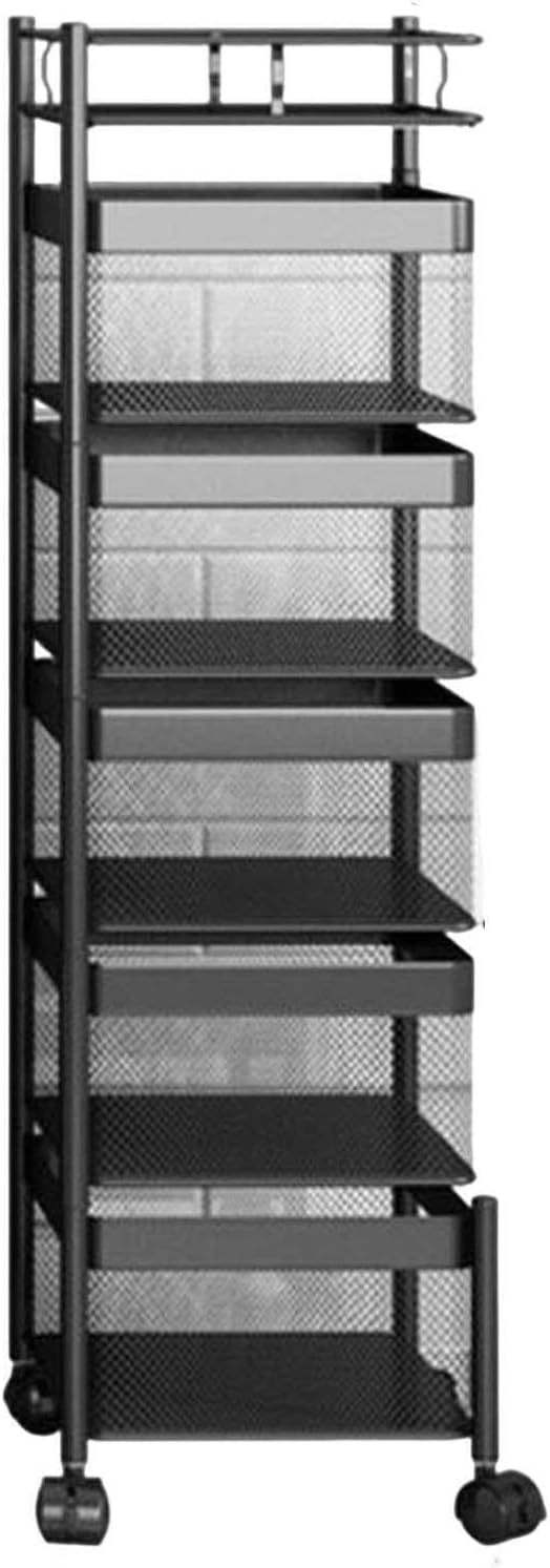 5-Tier Rotating Storage Rack | No-Tool Assembly Spinning Organizer for Kitchen & Bathroom