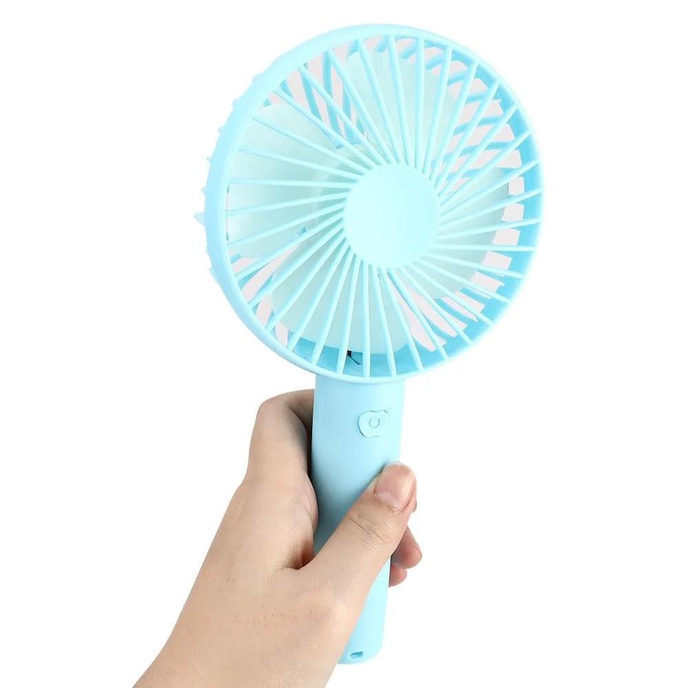 Rechargeable Portable Handheld Fan – USB Powered & 3-Speed Control - LIFE STORES UGANDA
