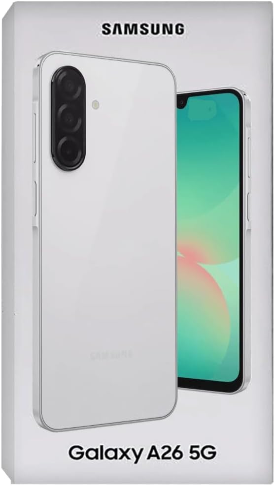 Samsung Galaxy A26 5G 6GB RAM 128GB White smartphone with Super AMOLED display and 50MP camera-1
