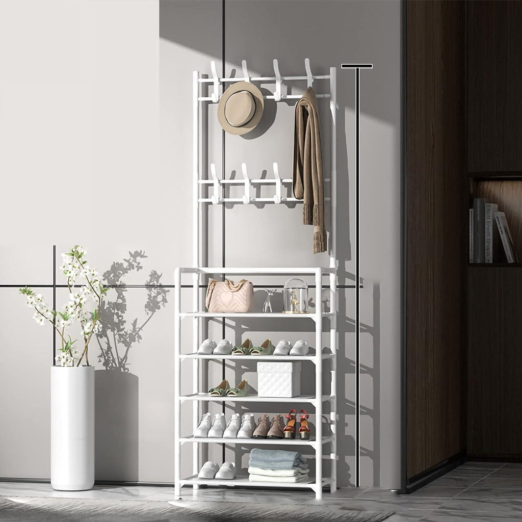 Multi-Tier Shoe Rack & Garment Rack – Stylish, Functional, & Space-Saving - LIFE STORES UGANDA