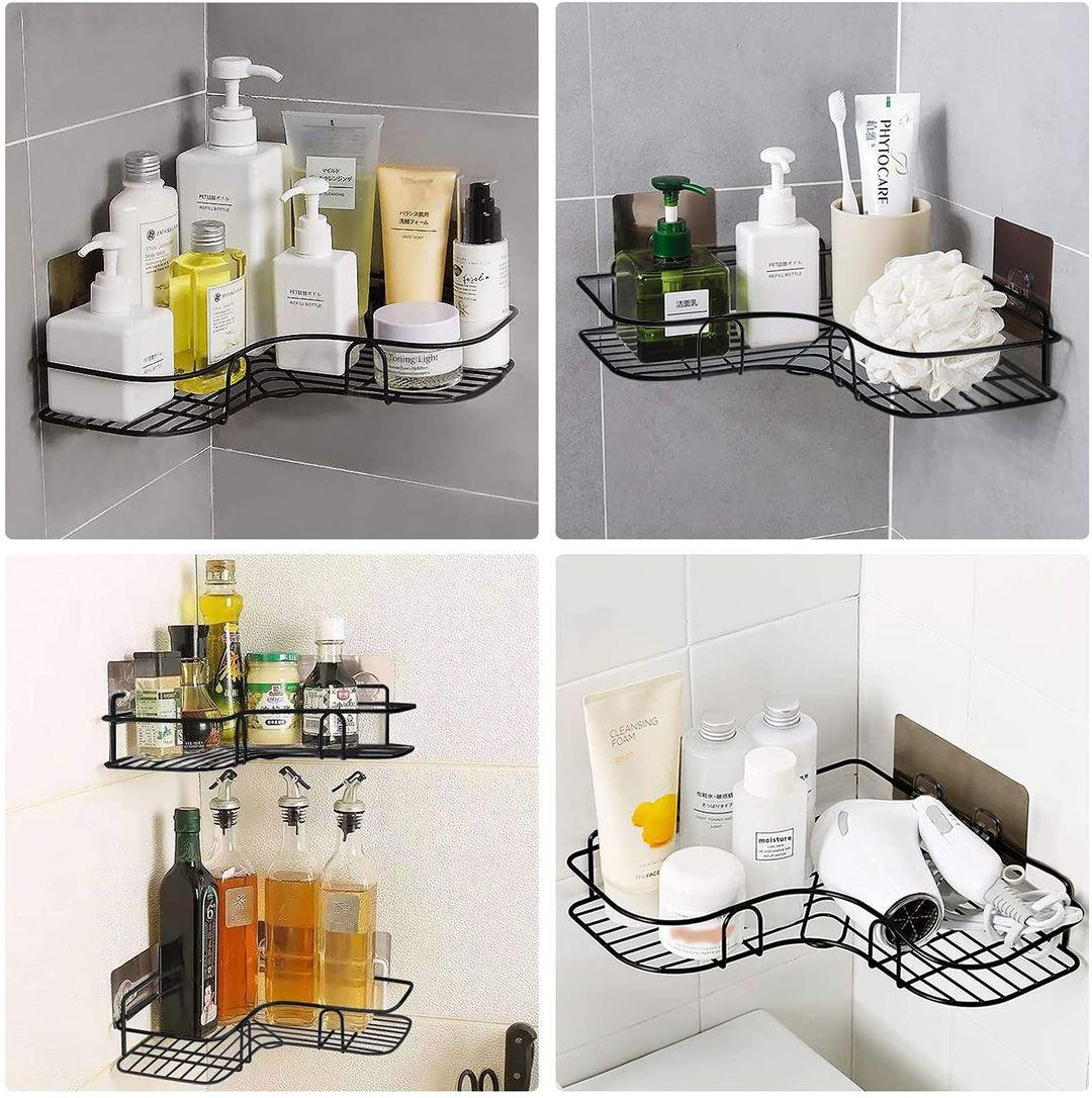Corner Shelves/Shower Caddy Set (2pcs) | Transform Your Bathroom Storage - LIFE STORES UGANDA