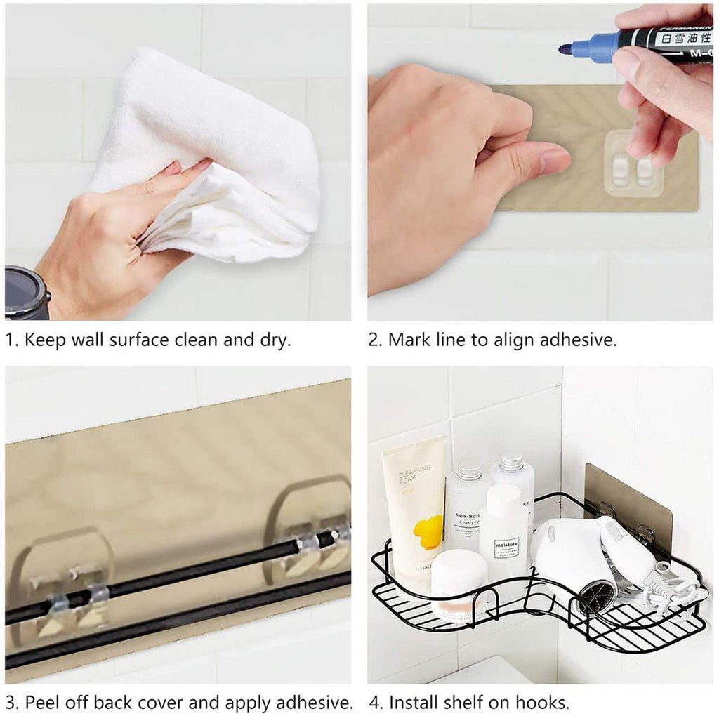 Corner Shelves/Shower Caddy Set (2pcs) | Transform Your Bathroom Storage - LIFE STORES UGANDA