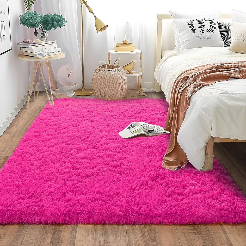 Medium Fluffy Carpet 1.5x2m - Plush Shaggy Rug for Bedroom Living Room, Soft Floor Mat