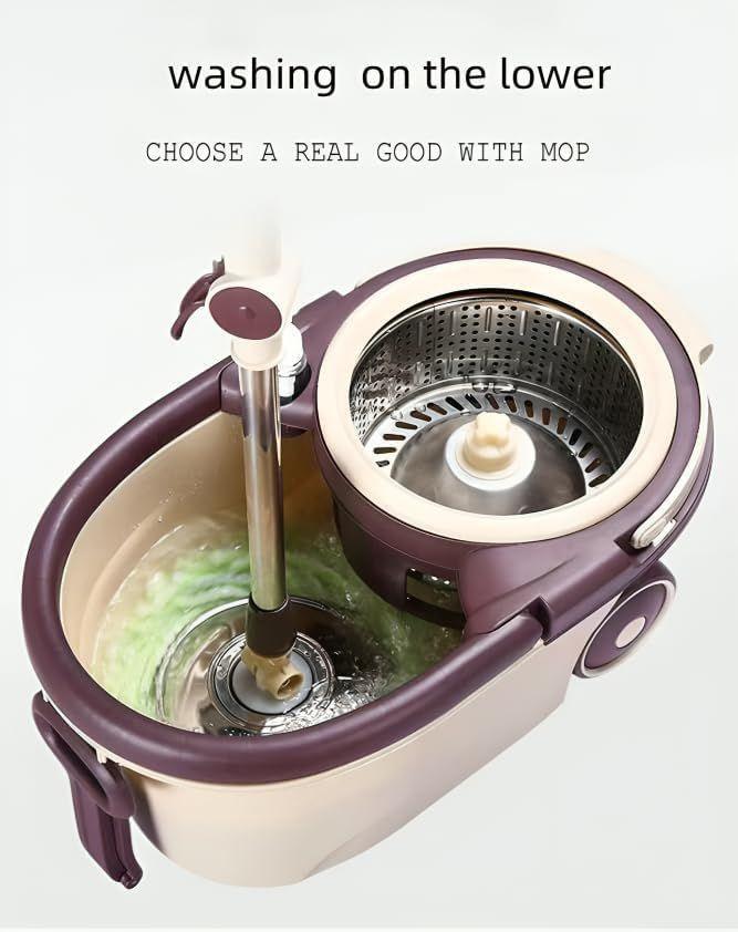 Spin Mopper and Bucket with Wheels | Effortless Floor Cleaning Made Easy - LIFE STORES UGANDA