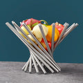 Stainless Steel Collapsible Creative Fruit Basket – Elegant & Functional Kitchen Storage Solution - LIFE STORES UGANDA