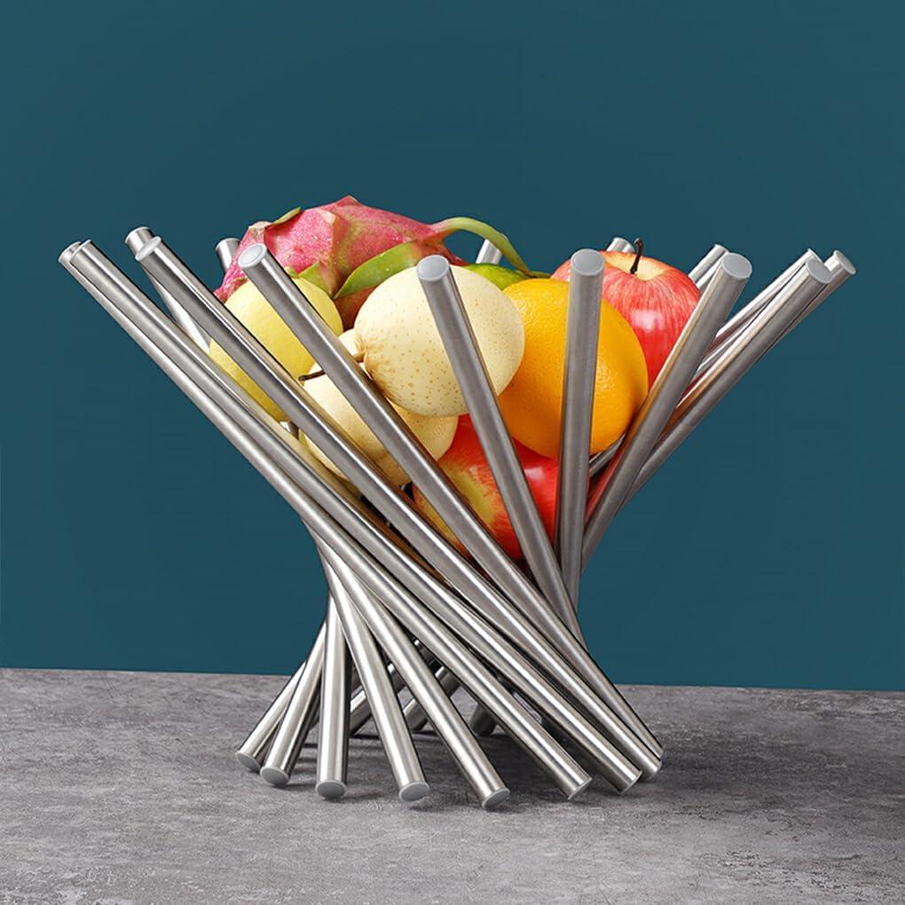 Stainless Steel Collapsible Creative Fruit Basket – Elegant & Functional Kitchen Storage Solution - LIFE STORES UGANDA