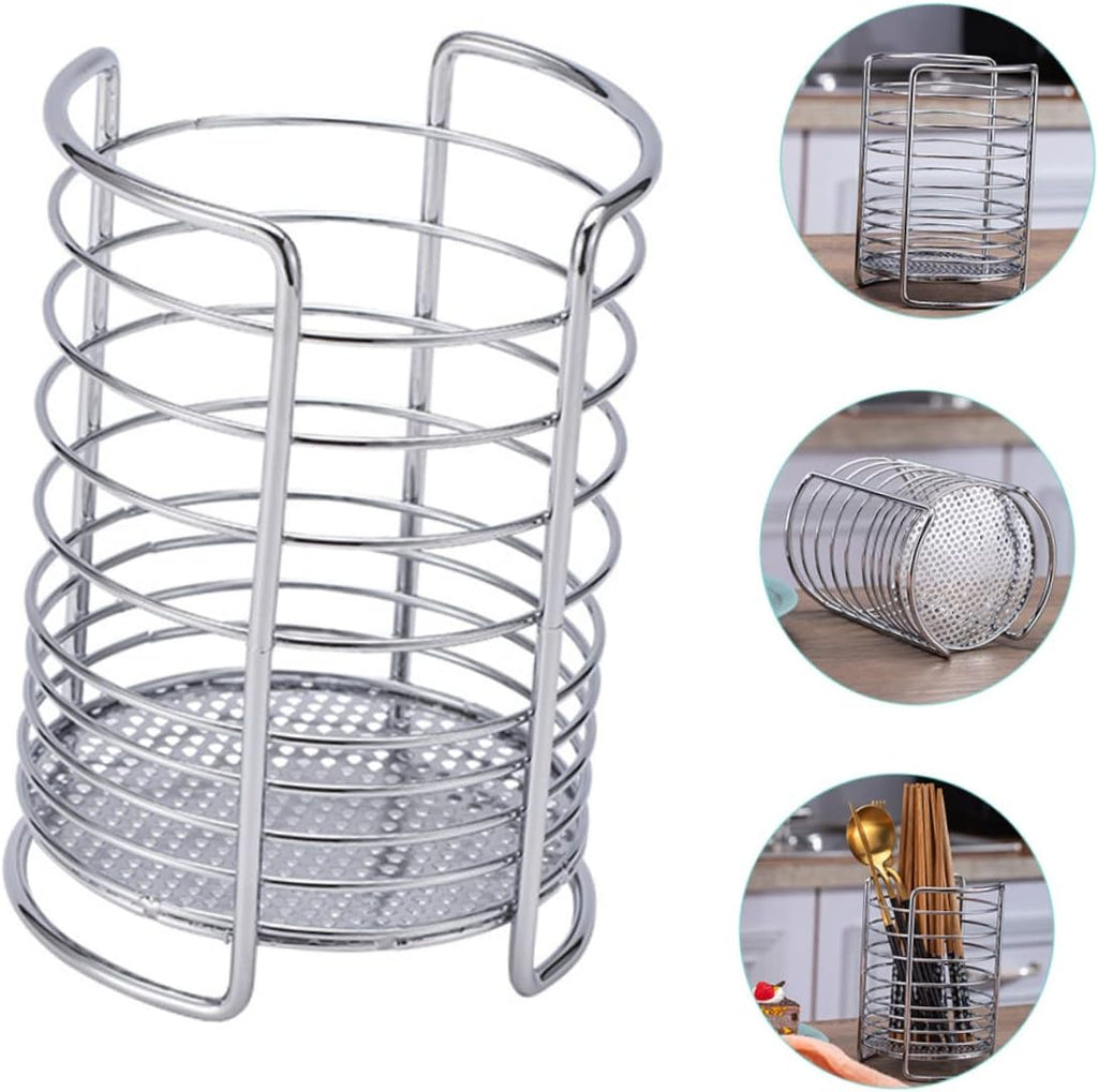SHOWERORO Stainless Steel Utensil Dryer & Organizer (Wall-Mount or Countertop)