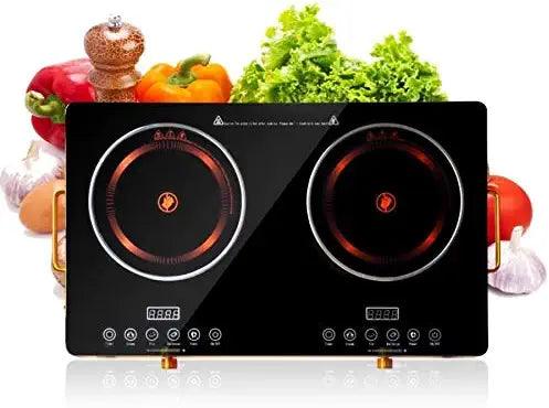 Hoffmans Induction Cooker 2 Burner – Infrared Hot Plate Stove with Touch Panel & Dial Controls - LIFE STORES UGANDA