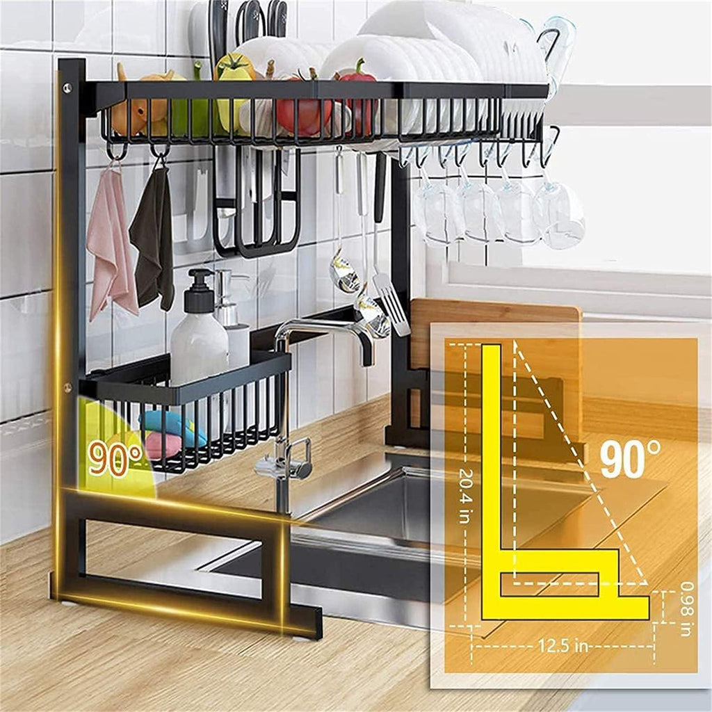 Retractable Sink Dish Drainer Adjustable Over The Sink Drying Rack – Optimize Your Kitchen Space - LIFE STORES UGANDA
