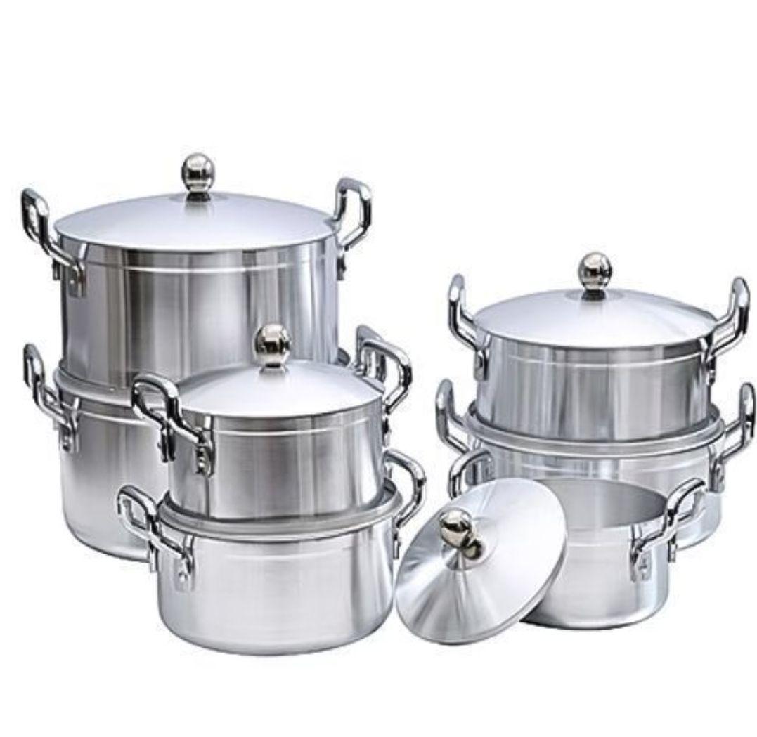 Tornado 7-Piece Heavy Stainless Steel Saucepan Cookware Set – Silver - LIFE STORES UGANDA