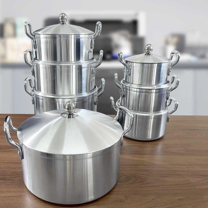 Tornado 7-Piece Heavy Stainless Steel Saucepan Cookware Set – Silver - LIFE STORES UGANDA