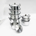 Tornado 7-Piece Heavy Stainless Steel Saucepan Cookware Set – Silver - LIFE STORES UGANDA
