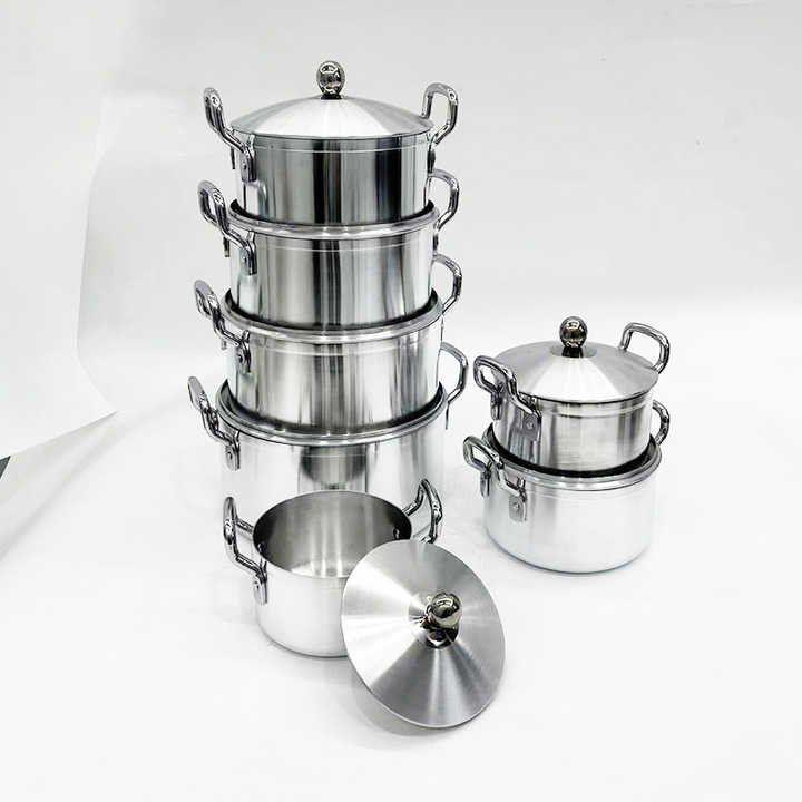 Tornado 7-Piece Heavy Stainless Steel Saucepan Cookware Set – Silver - LIFE STORES UGANDA