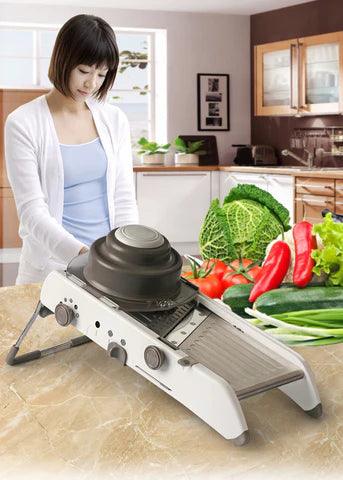 Manual Vegetable Cutter Mandoline Slicer | Adjustable Multifunctional Food Slicer | Stainless Steel Vegetable & Fruit Cutter - LIFE STORES UGANDA