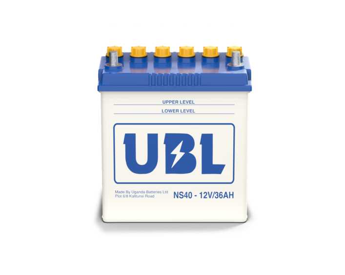 UBL NS40 12V Car Battery 36AH – Uganda Batteries Limited Low Maintenance Automotive Starter Battery for Toyota Vitz & Small Cars