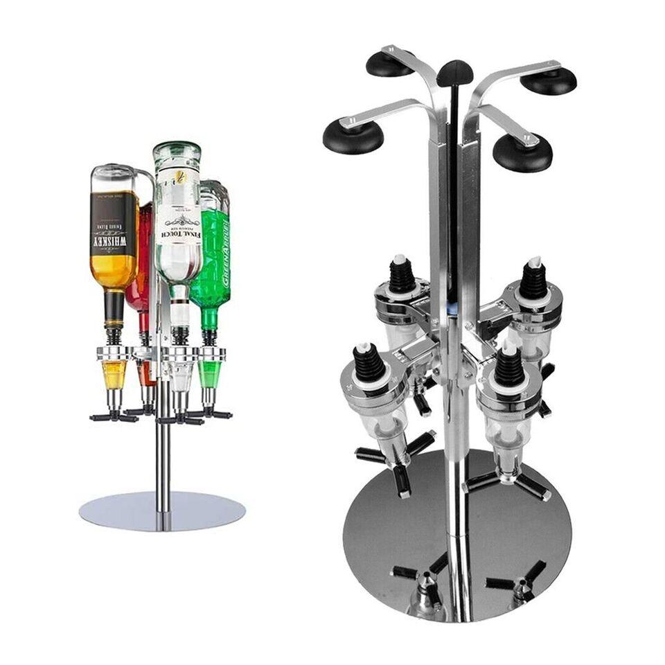 4 Bottle Stand Bar Butler – Rotary Dispenser for Spirits & Wine - LIFE STORES UGANDA