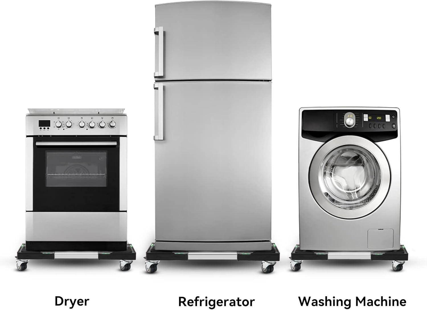 Heavy-Duty Washing Machine Base Frame with 4 Lockable Wheels – Adjustable & Durable - LIFE STORES UGANDA