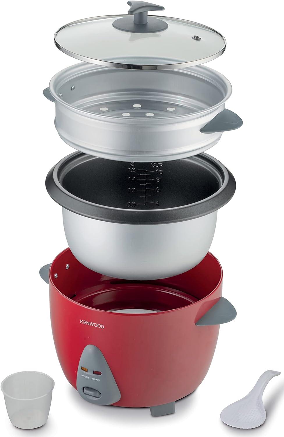 KENWOOD 2-in-1 Rice Cooker & Steamer 1.8L with Non-Stick Pot, Keep Warm Function - LIFE STORES UGANDA