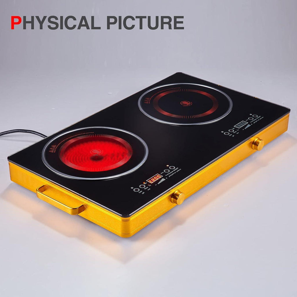 Hoffmans Induction Cooker 2 Burner – Infrared Hot Plate Stove with Touch Panel & Dial Controls - LIFE STORES UGANDA