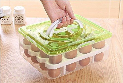 Double Layer All-In-One Egg Storage Box – 32 Grid Egg Holder - LIFE STORES UGANDA